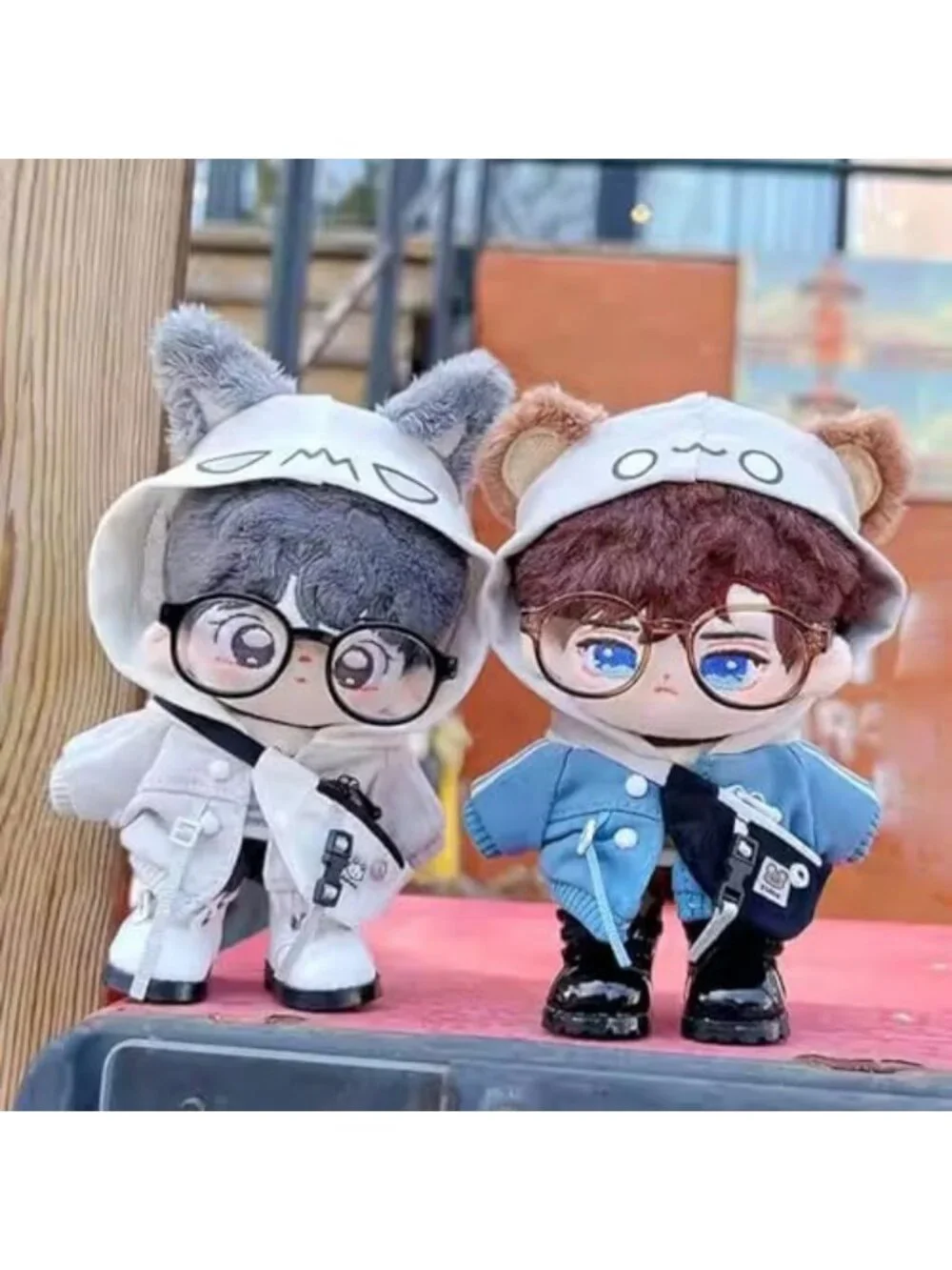 Soft Plush Doll Outfit Set with Hoodie, Vest, Pants & Accessories - Dress Up